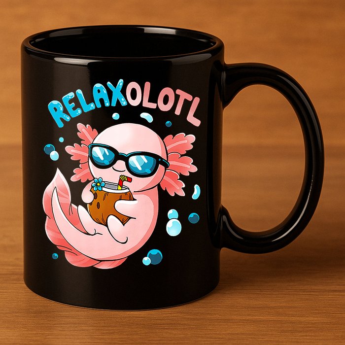 Relaxolotl Funny Axolotl Relax  11oz C Handle Ceramic Mug