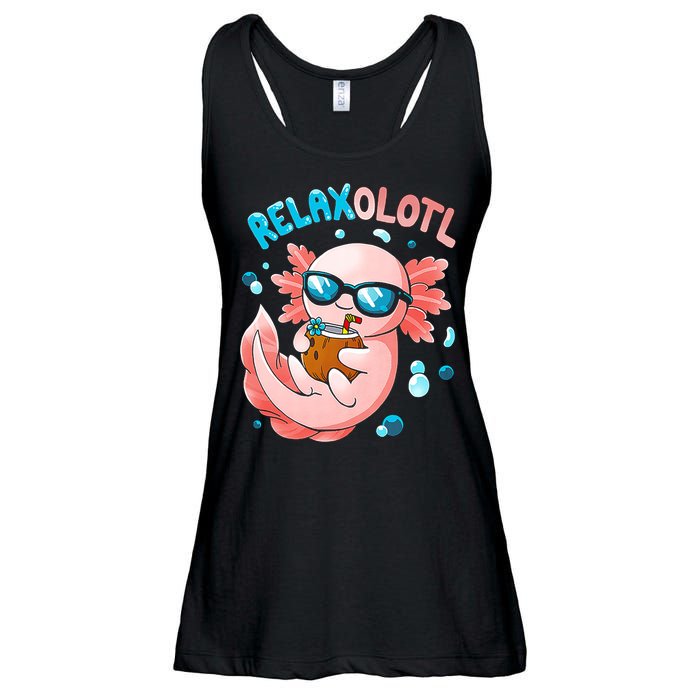Relaxolotl Funny Axolotl Relax  Ladies Essential Flowy Tank