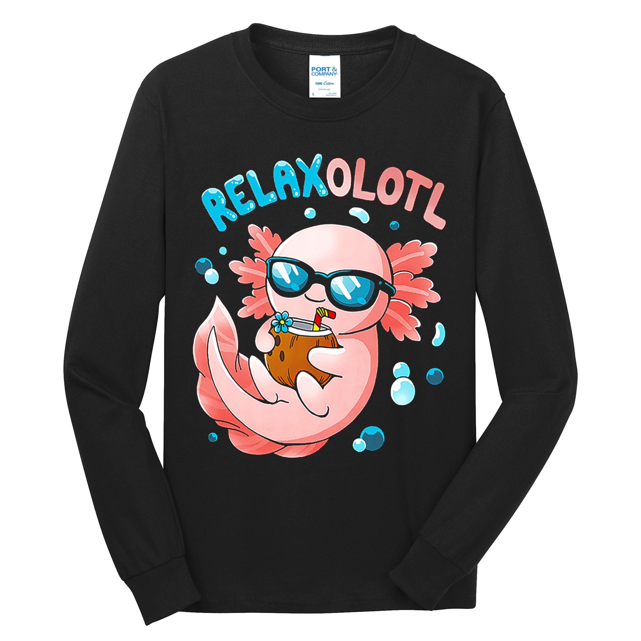 Relaxolotl Funny Axolotl Relax  Tall Long Sleeve T-Shirt