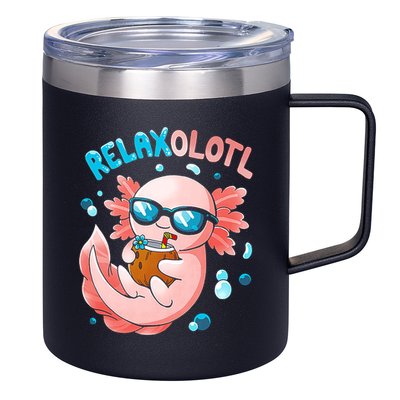 Relaxolotl Funny Axolotl Relax  12oz Stainless Steel Coffee Mug