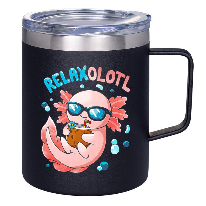 Relaxolotl Funny Axolotl Relax  12oz Stainless Steel Coffee Mug