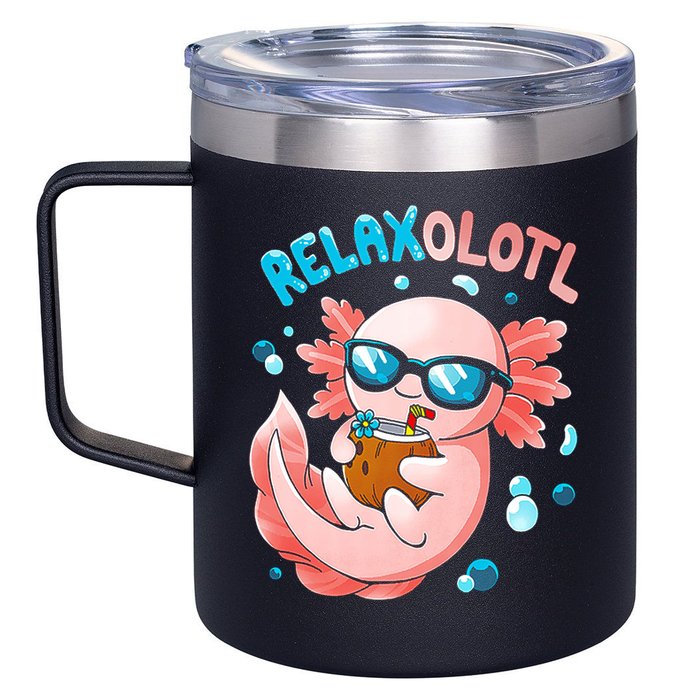 Relaxolotl Funny Axolotl Relax  12oz Stainless Steel Coffee Mug