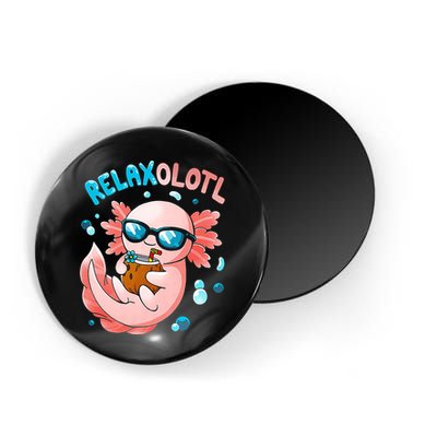 Relaxolotl Funny Axolotl Relax  Magnet