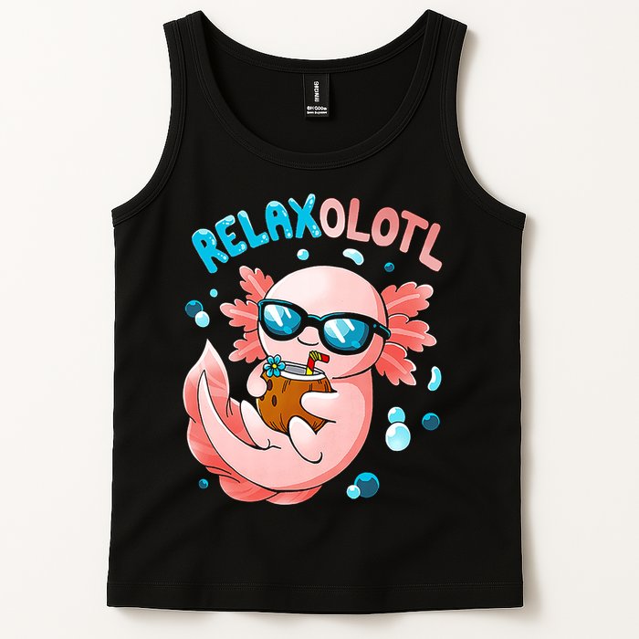 Relaxolotl Funny Axolotl Relax  Tank Top