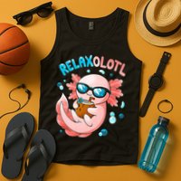 Relaxolotl Funny Axolotl Relax  Tank Top