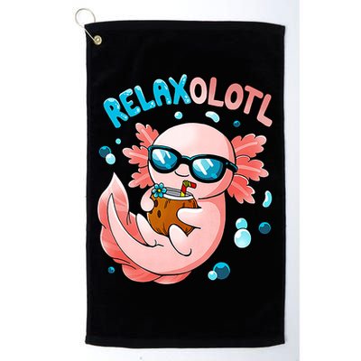 Relaxolotl Funny Axolotl Relax  Golf Towel