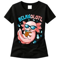 Relaxolotl Funny Axolotl Relax  Womens T-Shirt