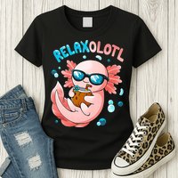 Relaxolotl Funny Axolotl Relax  Womens T-Shirt