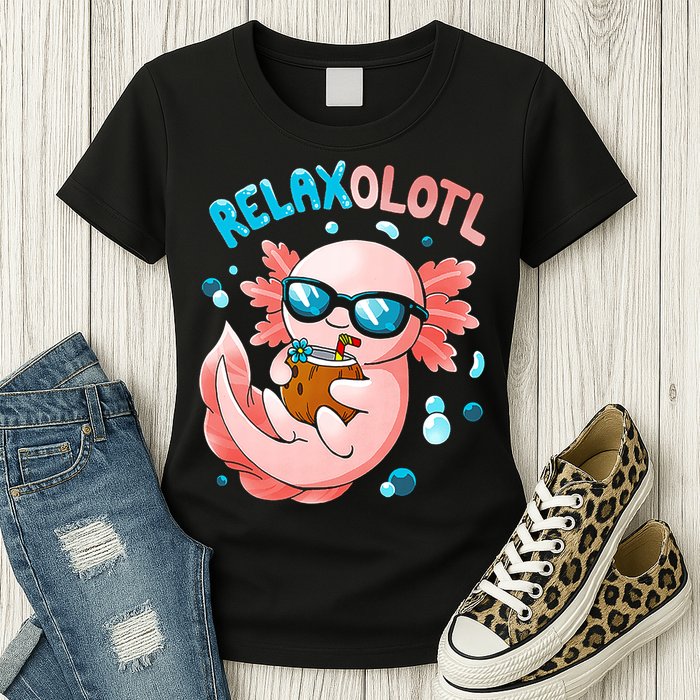 Relaxolotl Funny Axolotl Relax  Womens T-Shirt