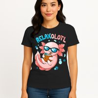Relaxolotl Funny Axolotl Relax  Womens T-Shirt