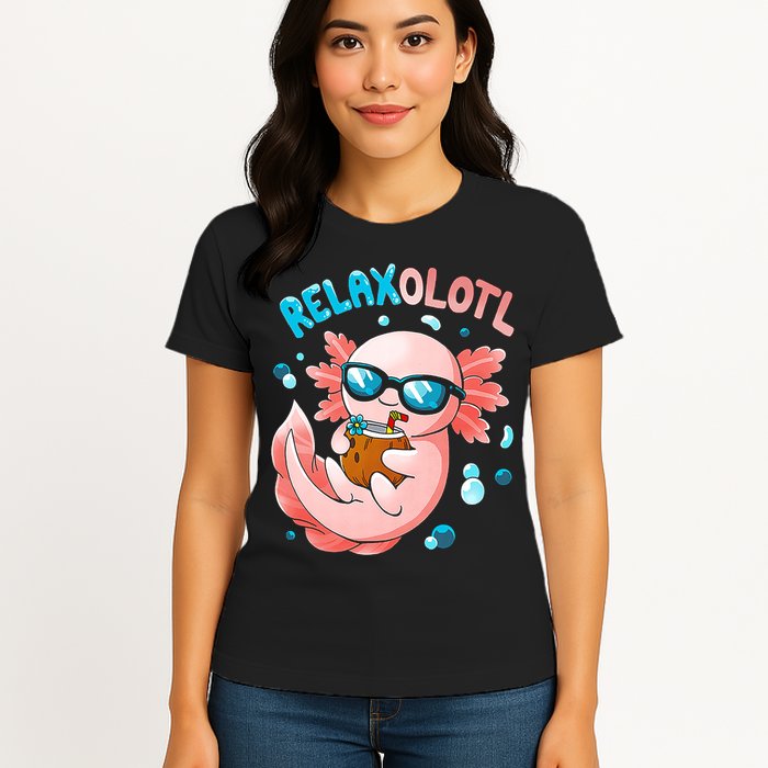 Relaxolotl Funny Axolotl Relax  Womens T-Shirt