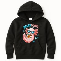 Relaxolotl Funny Axolotl Relax  Kids Hoodie