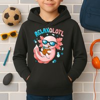 Relaxolotl Funny Axolotl Relax  Kids Hoodie