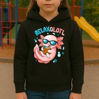 Relaxolotl Funny Axolotl Relax  Kids Hoodie
