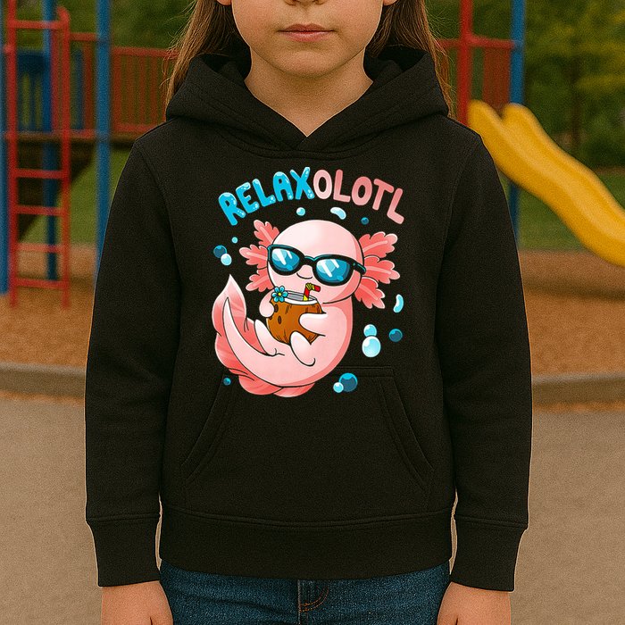 Relaxolotl Funny Axolotl Relax  Kids Hoodie