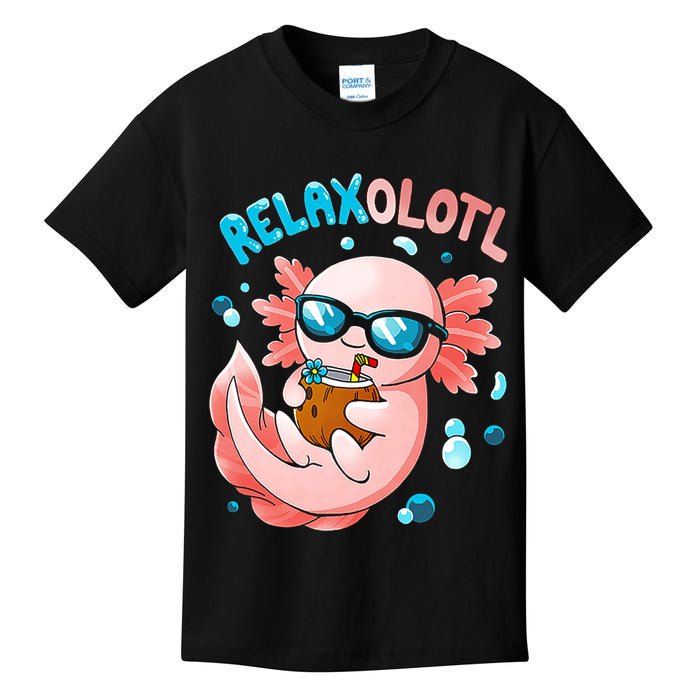 Relaxolotl Funny Axolotl Relax  Kids T-Shirt