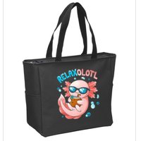 Relaxolotl Funny Axolotl Relax  Zip Tote Bag