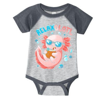 Relaxolotl Funny Axolotl Relax  Infant Baby Jersey Bodysuit