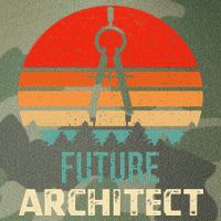 Retro Future Architect Compass Architecture Student Legacy Tie Dye Trucker Hat
