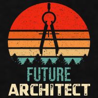 Retro Future Architect Compass Architecture Student Ladies PosiCharge Tri-Blend Wicking Tank