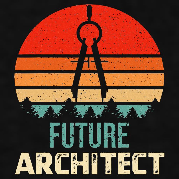 Retro Future Architect Compass Architecture Student Ladies PosiCharge Tri-Blend Wicking Tank