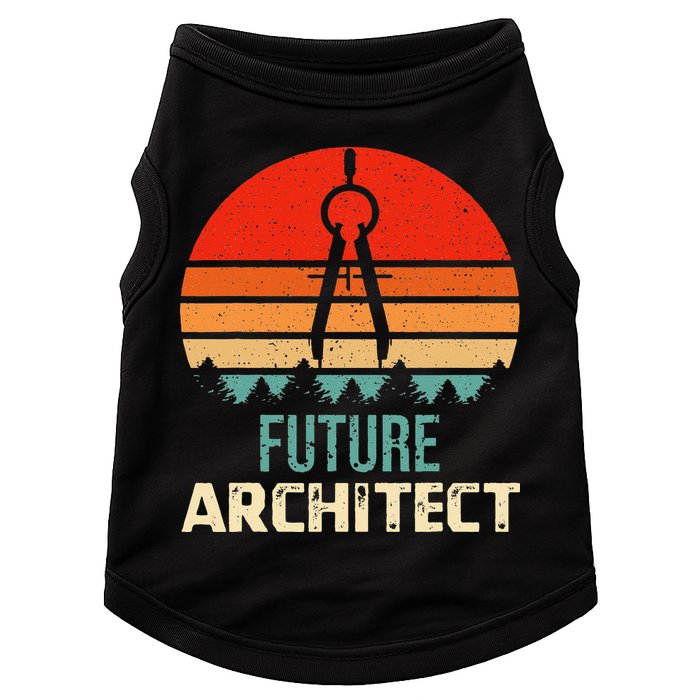 Retro Future Architect Compass Architecture Student Doggie Tank