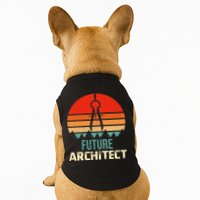 Retro Future Architect Compass Architecture Student Doggie Tank