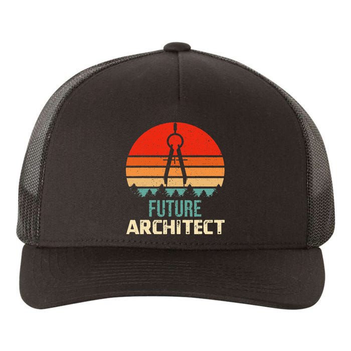 Retro Future Architect Compass Architecture Student Yupoong Adult 5-Panel Trucker Hat