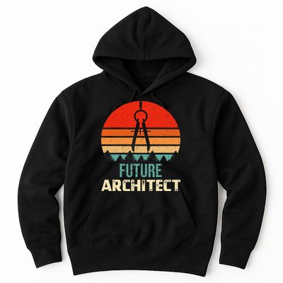 Retro Future Architect Compass Architecture Student Hoodie