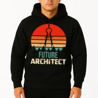 Retro Future Architect Compass Architecture Student Hoodie