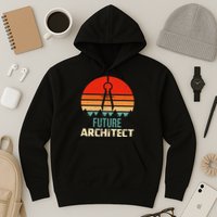 Retro Future Architect Compass Architecture Student Hoodie