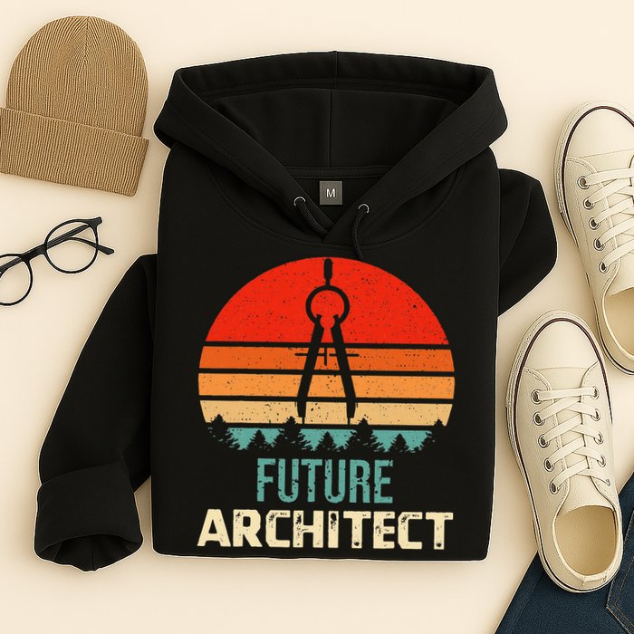 Retro Future Architect Compass Architecture Student Hoodie