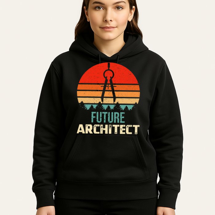 Retro Future Architect Compass Architecture Student Hoodie