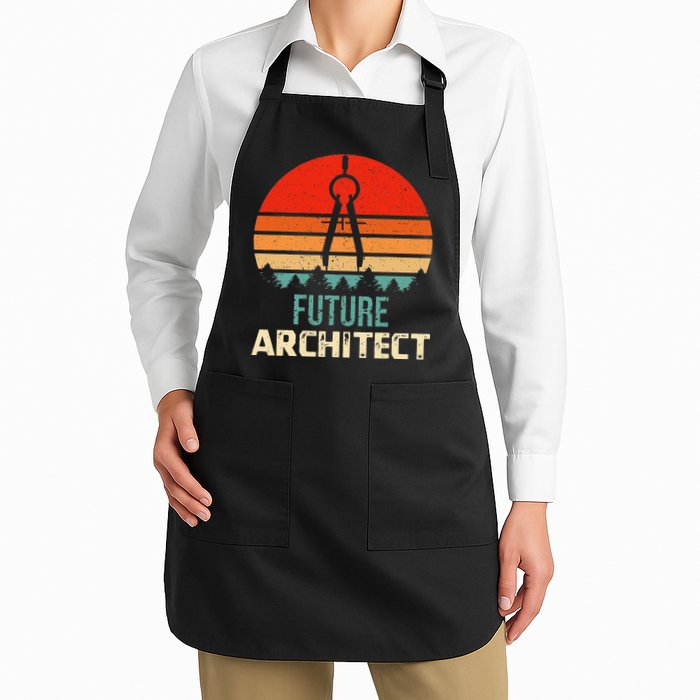 Retro Future Architect Compass Architecture Student Apron