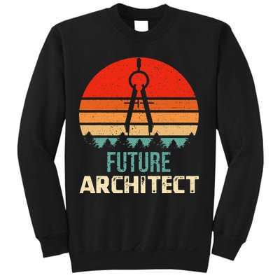 Retro Future Architect Compass Architecture Student Sweatshirt