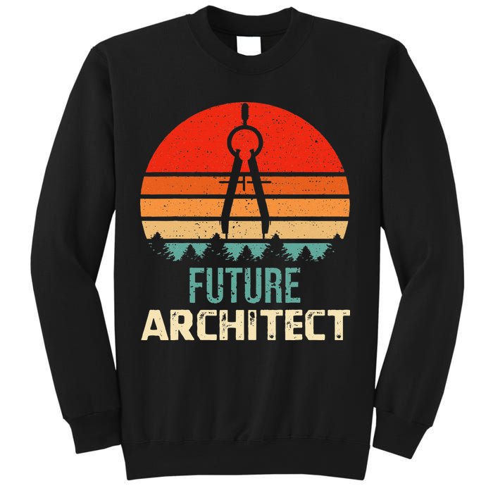 Retro Future Architect Compass Architecture Student Sweatshirt