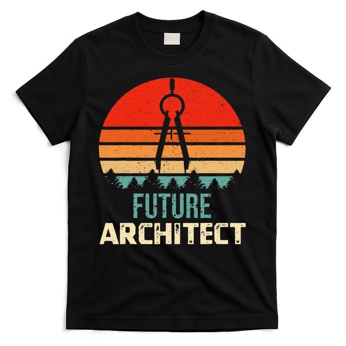 Retro Future Architect Compass Architecture Student T-Shirt
