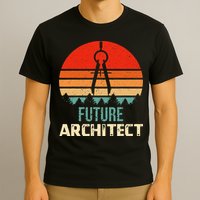 Retro Future Architect Compass Architecture Student T-Shirt