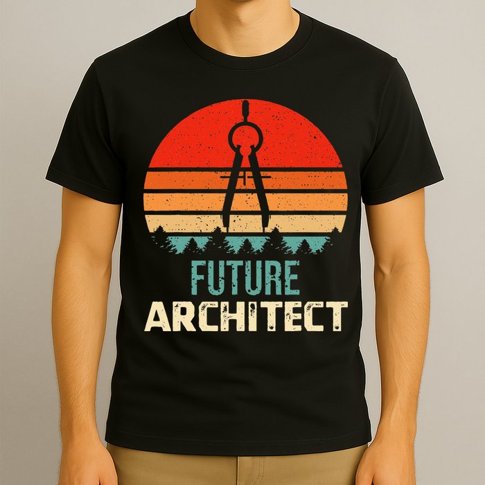 Retro Future Architect Compass Architecture Student T-Shirt