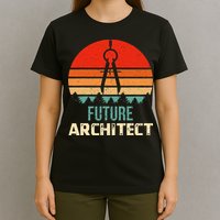 Retro Future Architect Compass Architecture Student T-Shirt