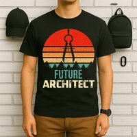 Retro Future Architect Compass Architecture Student T-Shirt