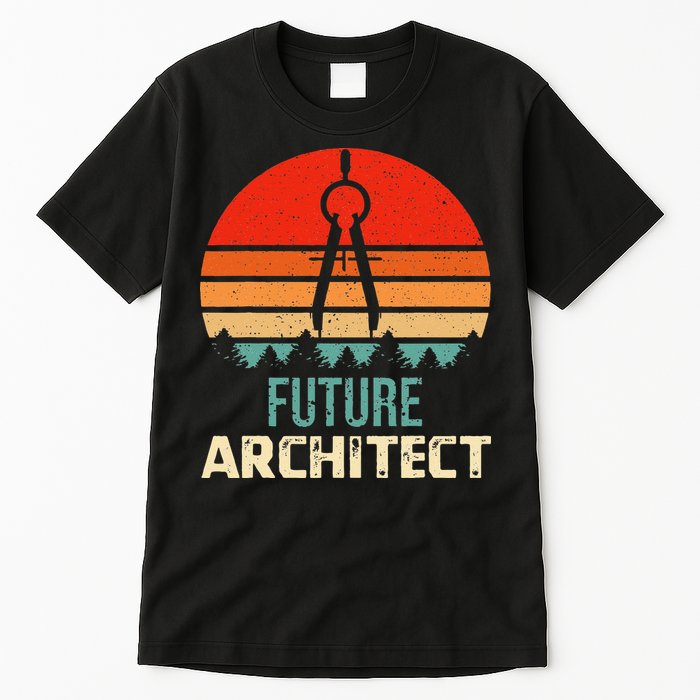 Retro Future Architect Compass Architecture Student Tall T-Shirt