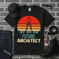 Retro Future Architect Compass Architecture Student Tall T-Shirt