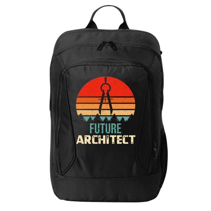 Retro Future Architect Compass Architecture Student City Backpack