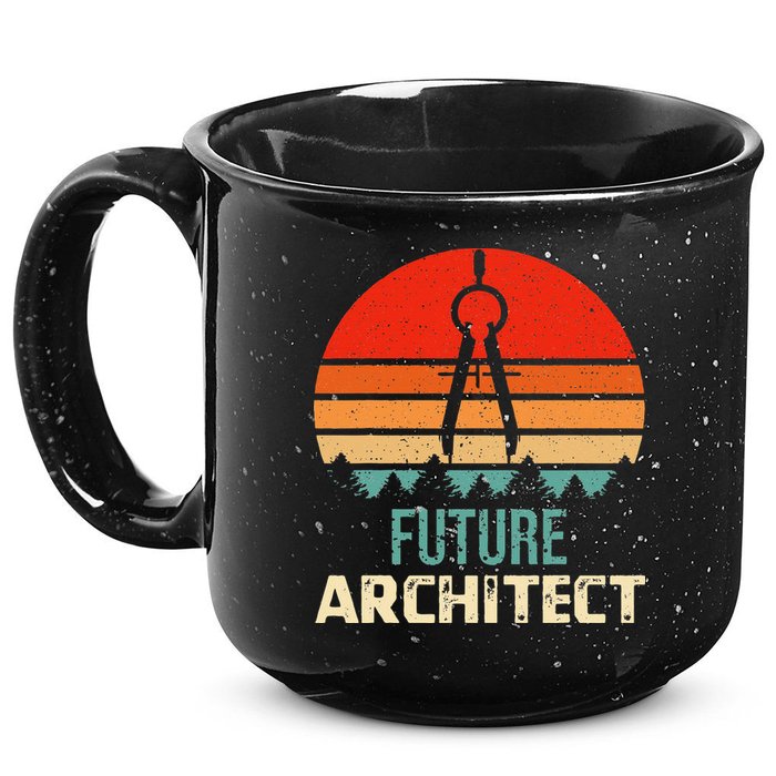 Retro Future Architect Compass Architecture Student 15oz Campfire Ceramic Mug