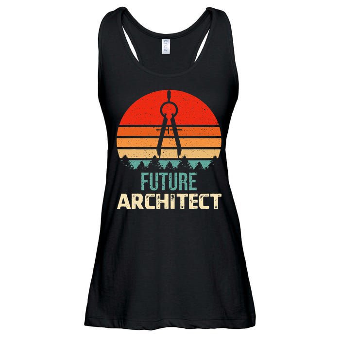 Retro Future Architect Compass Architecture Student Ladies Essential Flowy Tank