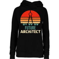 Retro Future Architect Compass Architecture Student Womens Funnel Neck Pullover Hood