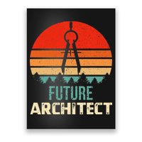 Retro Future Architect Compass Architecture Student Poster