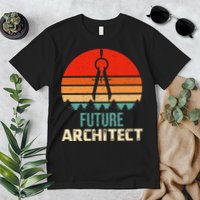 Retro Future Architect Compass Architecture Student Premium T-Shirt