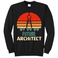 Retro Future Architect Compass Architecture Student Tall Sweatshirt
